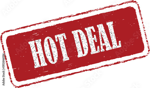 Red hot deal stamp for business promotions and sales