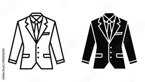 Two suit jackets side by side