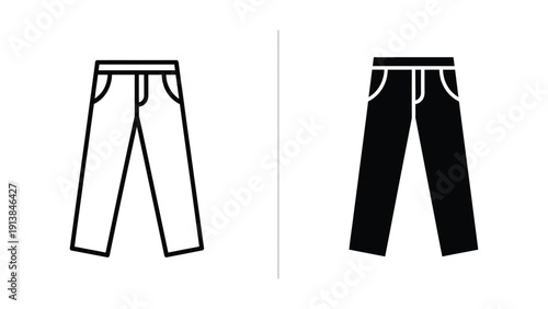 Simple vector illustration of trousers