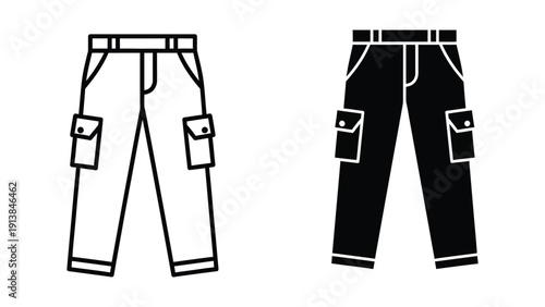 Work trousers with pockets vector illustration