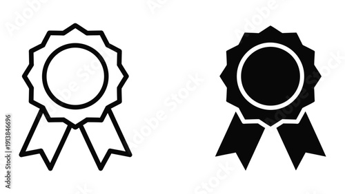 Black and white rosette icons