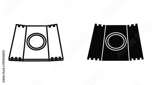Interlocking floor tiles illustration