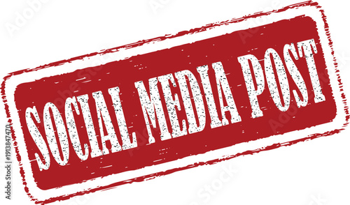Vibrant social media post stamp for online engagement