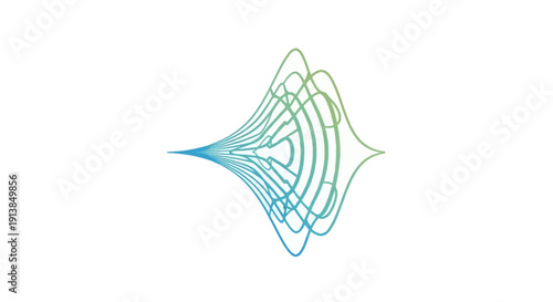 Abstract Blue Sound Wave Technology Logo
