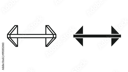 Two double sided arrows