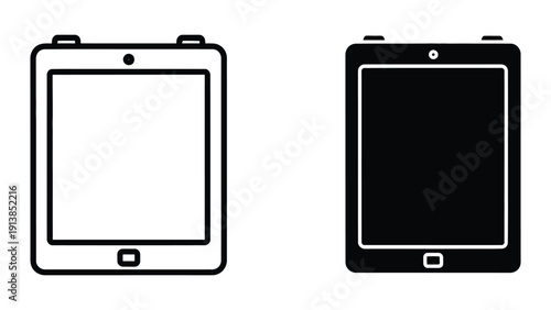Digital tablet icon set