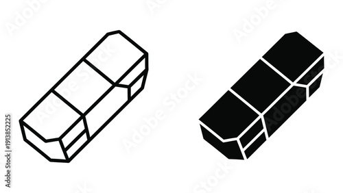 Two 3D cubes with different shading