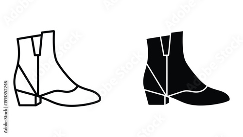 Minimalist boot illustrations