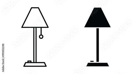 Simple table lamp illustration