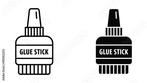 Glue stick bottles illustration