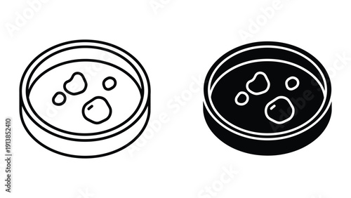 Petridish with bacteria colonies