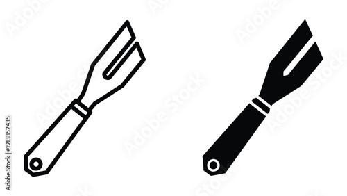 Palette knife graphic illustration