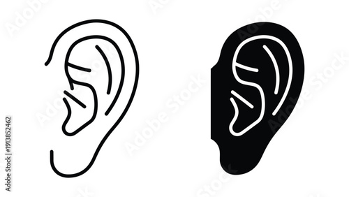 Human Ear Outline Illustration