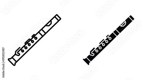 Flute and Clarinet Illustration