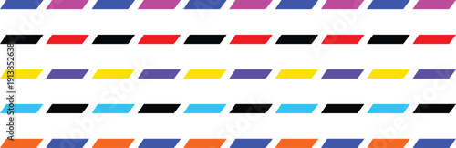 Photo of airmail postcard lines isolated on transparent background