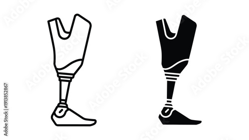 Prosthetic Legs Illustration