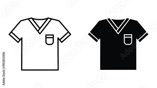 Simple black and white t-shirt illustrations