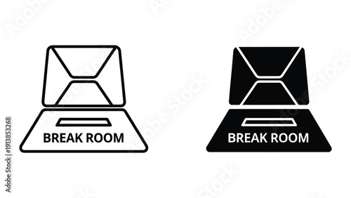 Break room sign icons