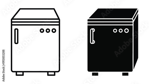 Fridge icon black and white
