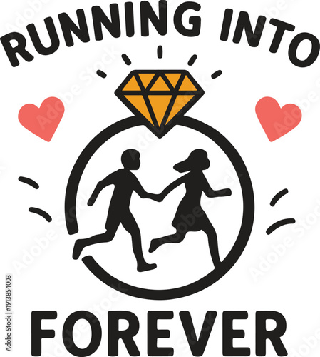 Running Into Forever Together Romantic Art