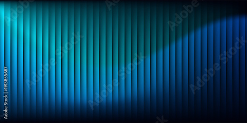 Dramatic abstract blue wave dark background vertical stripes electric glow