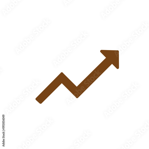 [Data Analytics Icons – Charts & Monitoring] Growth Arrow Icon / 成長矢印アイコン
