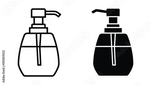 Soap dispenser bottles illustration