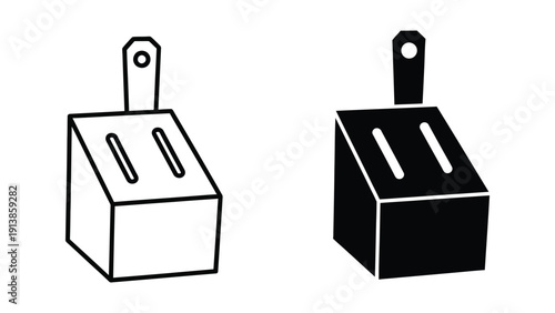 Simple line drawing of two fuses