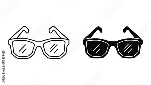 Sunglasses icon set