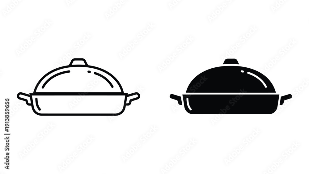 Obraz premium Serving dishes icon