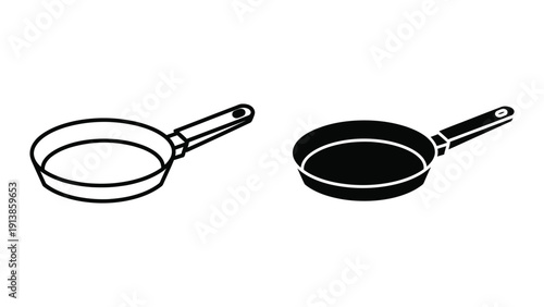 Simple frying pan illustration