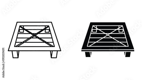 Pallets with crisscrossed strapping