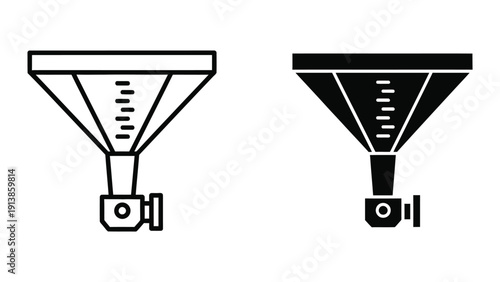 Coffee filter icons, simple vector illustration