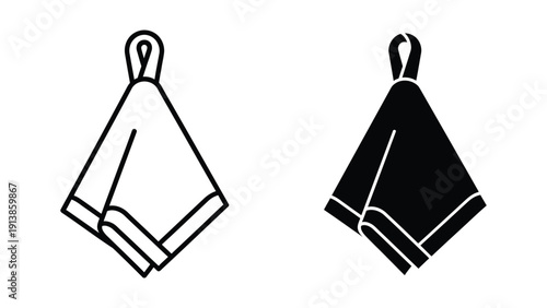 Towels hanging on hooks