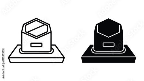 Simple icon of a camera on a tripod