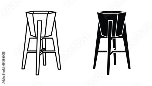 Bar Stool Vector Illustration