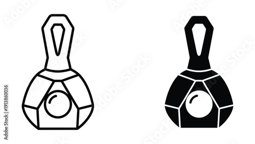 Shackle icons black and white