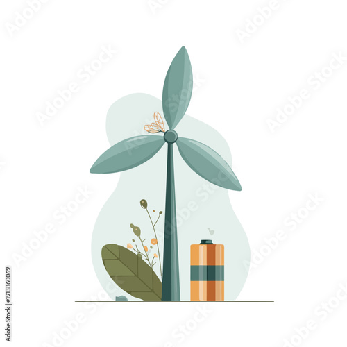 Sustainable Green Energy Icon Vector Symbol
