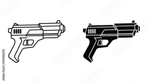 Futuristic gun illustration