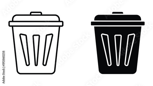 Trash Can Icon Set