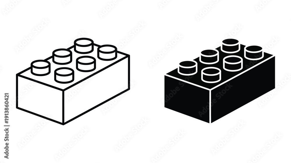 Fototapeta premium Lego bricks illustration