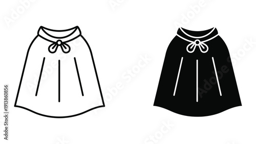 Black and white skirt illustration