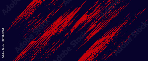 Halftone dots red and blue color pattern gradient grunge texture background. Dot pop art comic sport style vector illustration.eps 10.