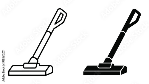 Broom icon set
