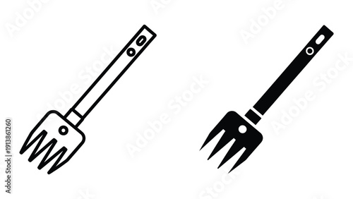 Garden forks illustration