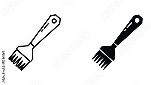 Paintbrushes icon set