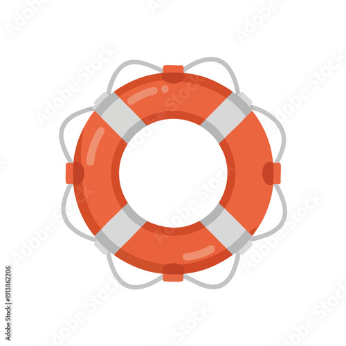 Orange Life Ring Illustration