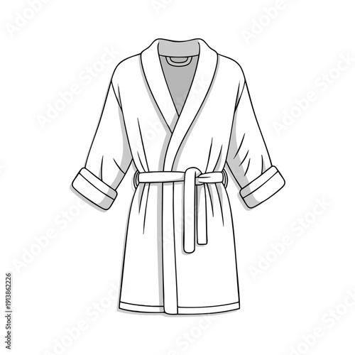 Simple Bathrobe Illustration
