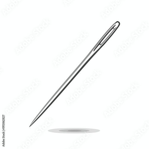 Sleek Silver Stylus Pen Isolated on White