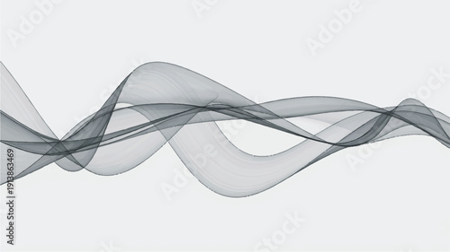 A minimalist data visualization of abstract waves flowing in a dynamic motion, illustrating simplicity and modern design elements in a vector graphic format